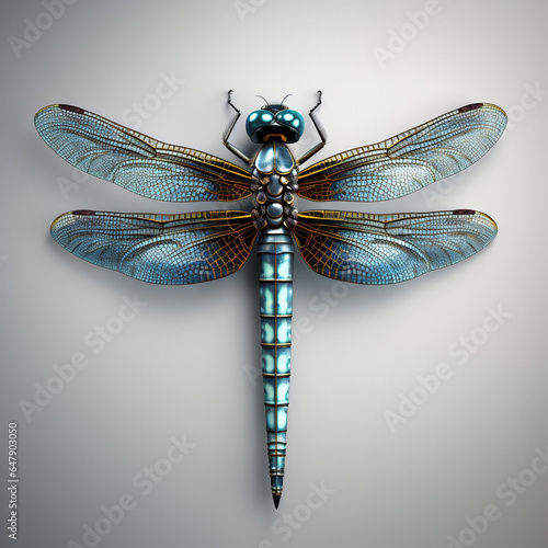 a 3d dragonfly with beautiful wings