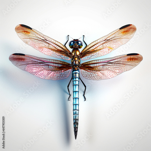 a 3d dragonfly with beautiful wings