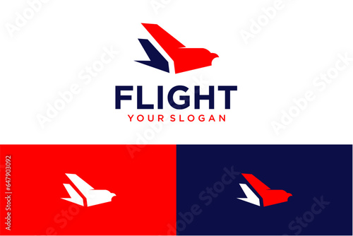 flight logo design with birds and planes