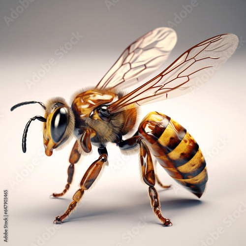 a honey bee 3d isolated