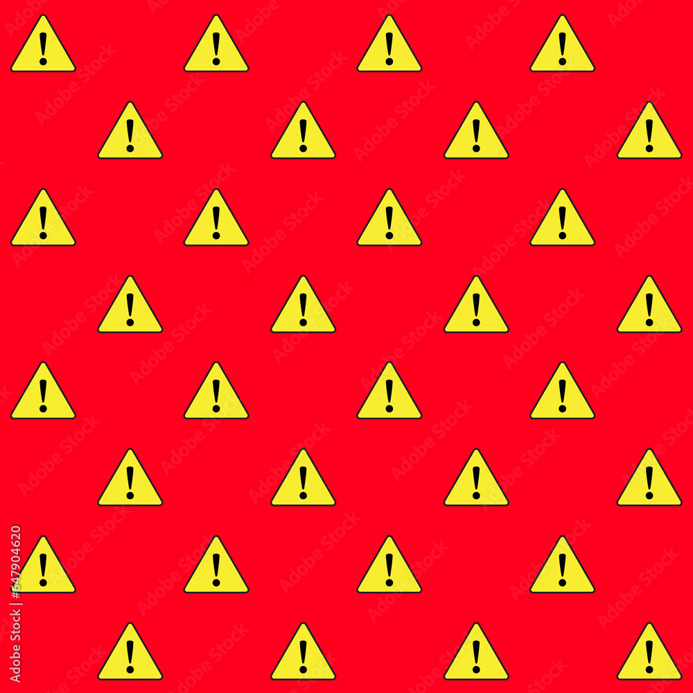 Warning Sign Vector Seamless Pattern Warning Sign Vector Seamless Pattern