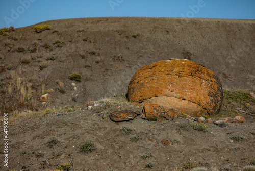 Canvas Print Alberta Red Rock Coulee concretion