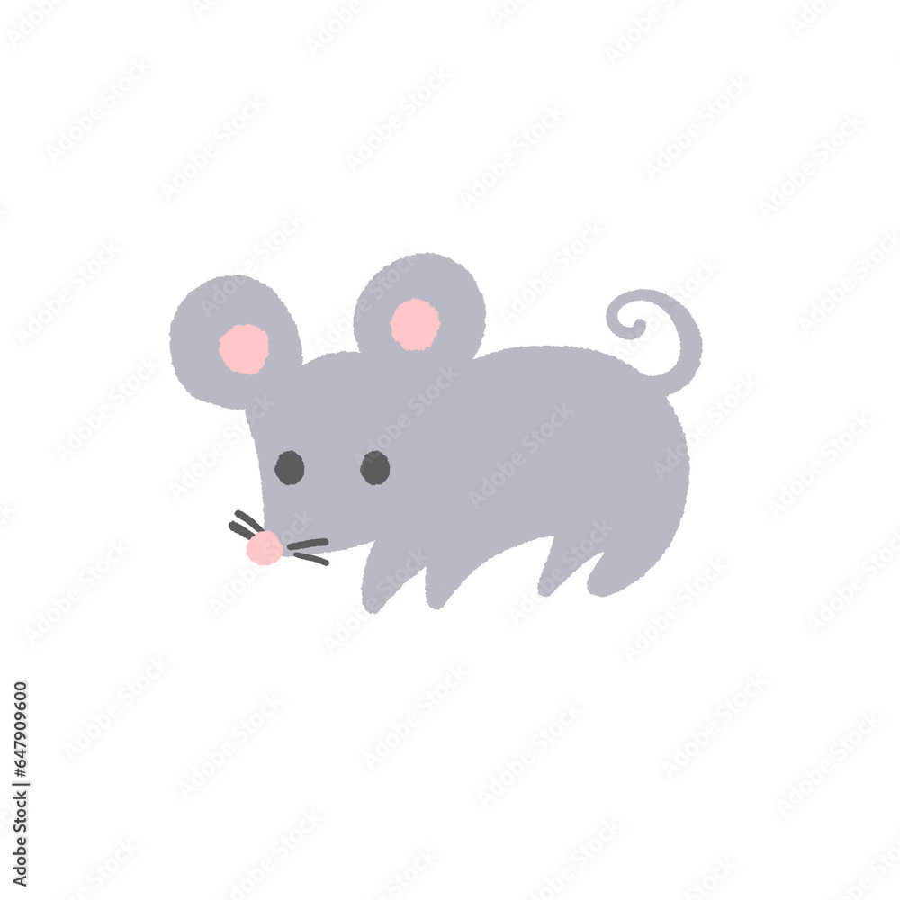 Fototapeta premium ねずみのかわいいイラスト素材