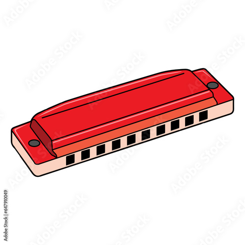 harmonica vector illustration