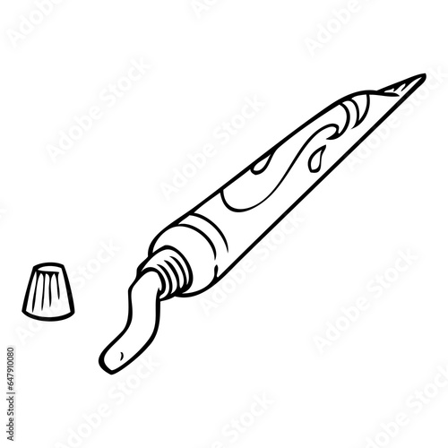 toothpaste line vector illustration