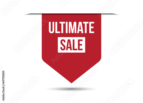 ultimate sale red banner design vector illustration