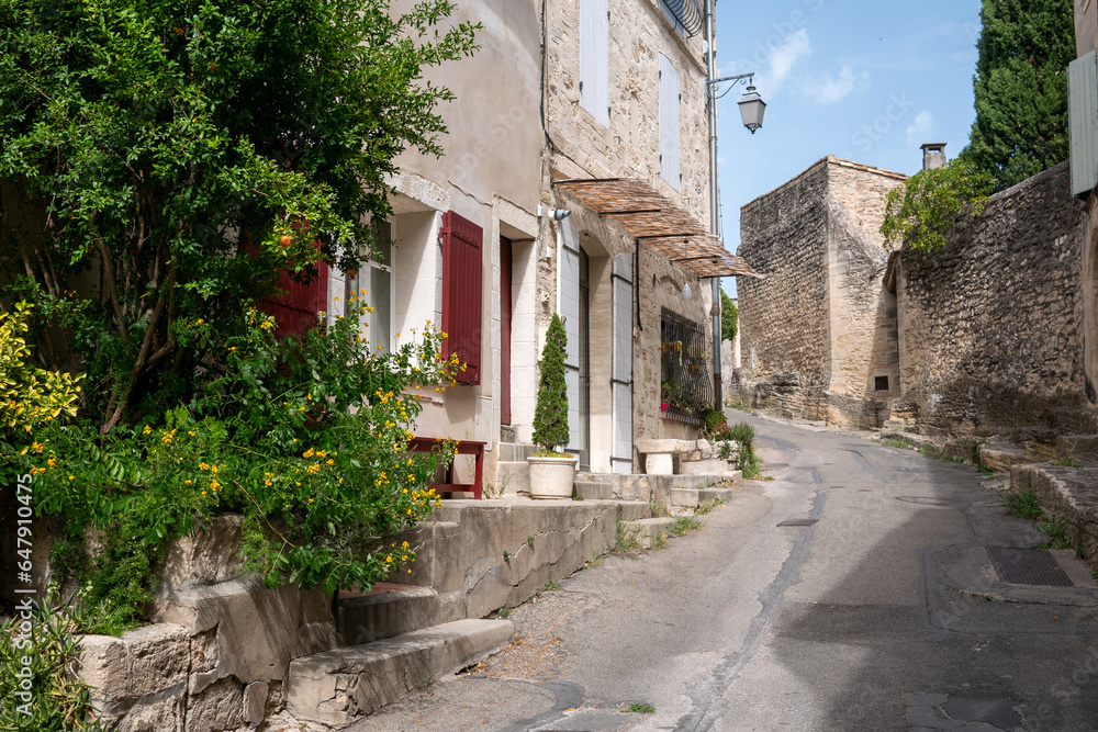 Villeneuve-les-Avignon, France: streets and castle of the medieval village