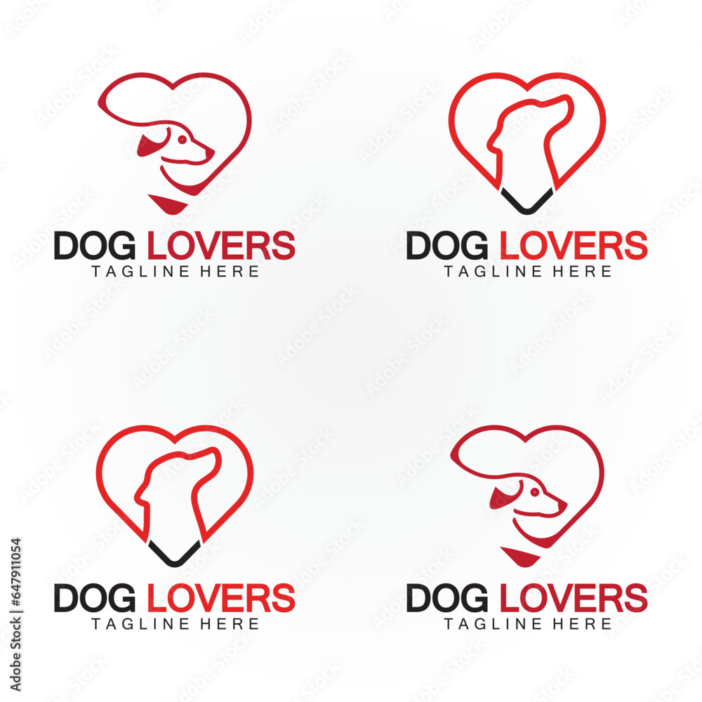 Dog lovers logo design vector template Dog lovers logo design vector template