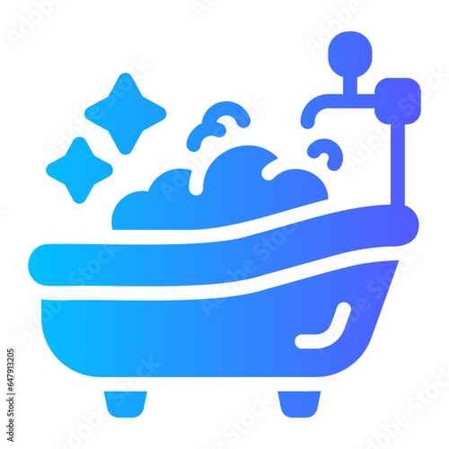 bathtube cleaning Gradient icon