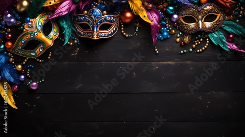 Carnival mask on a dark background