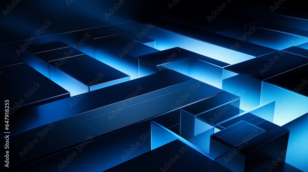 Dark blue background with modern geometry Dark blue background with modern geometry