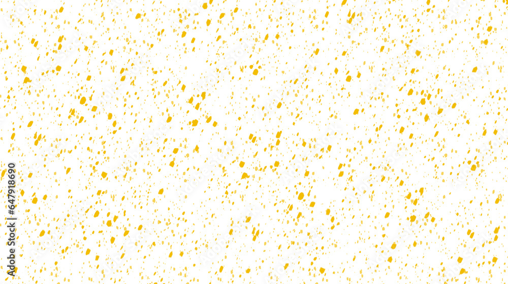 Yellow dots. Spots, specks, grains, confetti, snow, stars with transparent background. Yellow color grainy pattern texture.