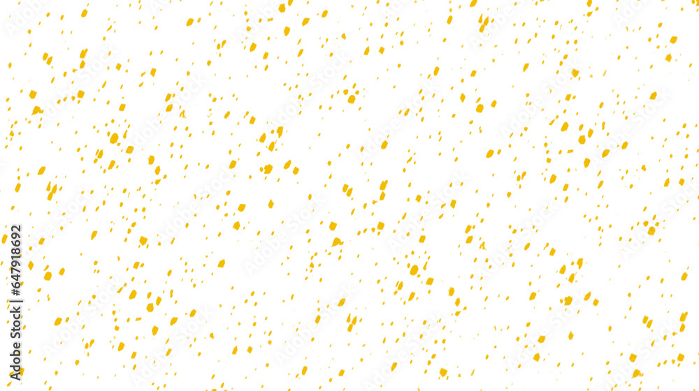 Yellow dots. Spots, specks, grains, confetti, snow, stars with transparent background. Yellow color grainy pattern texture.