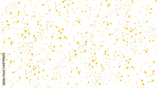 Yellow dots. Spots  specks  grains  confetti  snow  stars with transparent background. Yellow color grainy pattern texture.