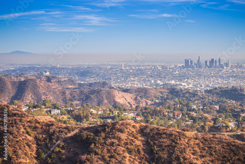 Fotografija The Griffith Park and Santa Monica mountains in CA near Los Angeles CA