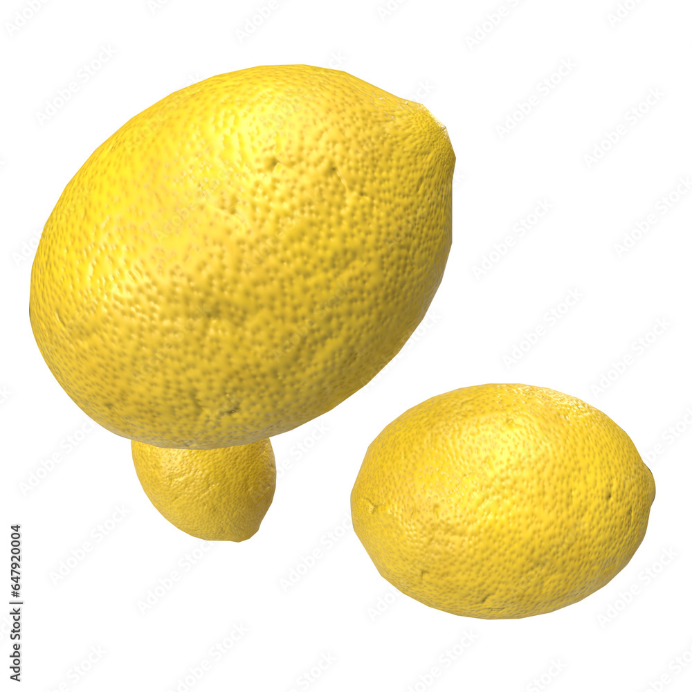 The lemon png image 3d rendering The lemon png image 3d rendering