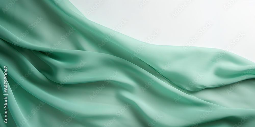 Soft green fabric for copy space Soft green fabric for copy space