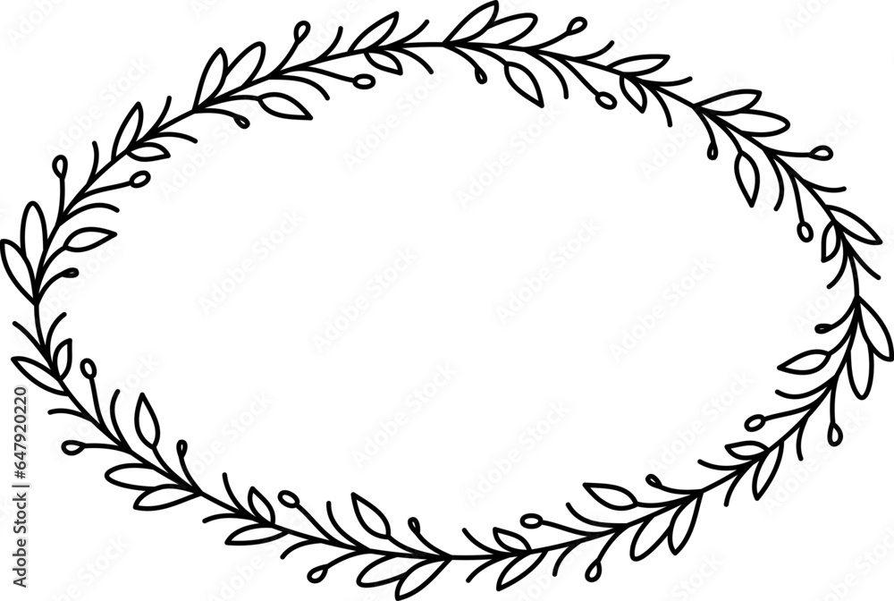 Black and white drawing of a wreath of leaves. Oval Floral Wreath Clipart Black White Images. Black and white drawing of a wreath of leaves. Oval Floral Wreath Clipart Black White Images.