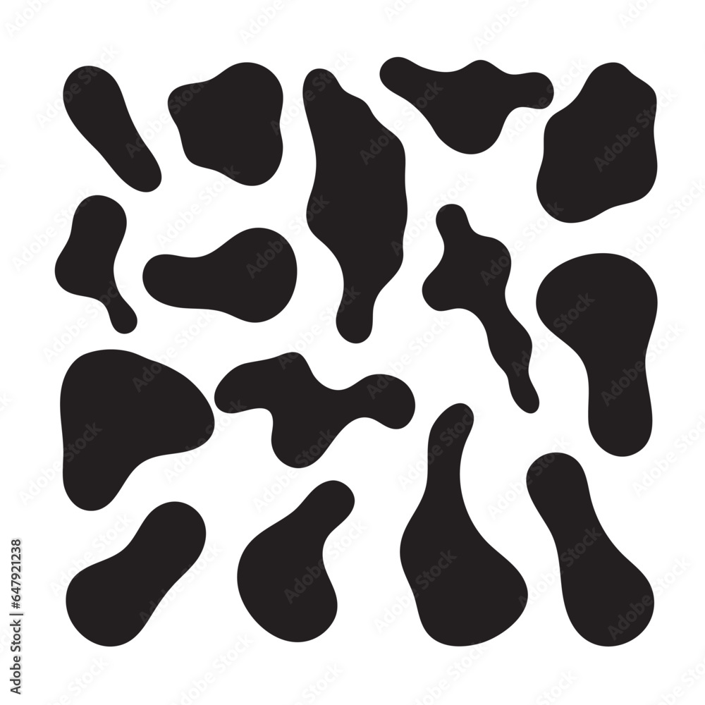 Organic abstract amoeba blob shape. Vector illustration Organic abstract amoeba blob shape. Vector illustration