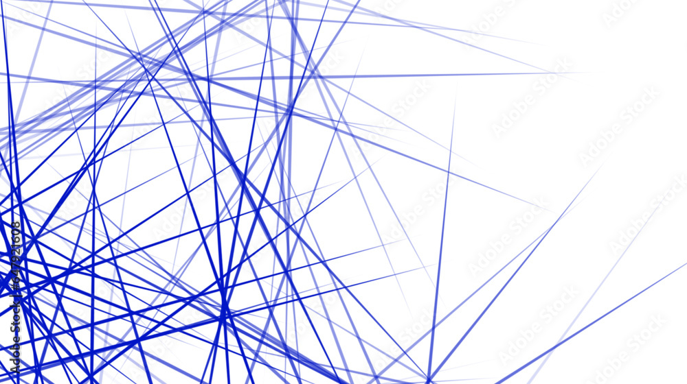 Obraz premium Blue lines. Messy white color lines print with transparent background. Messy stripes. Linear designs. Random lines. Random stripes pattern.