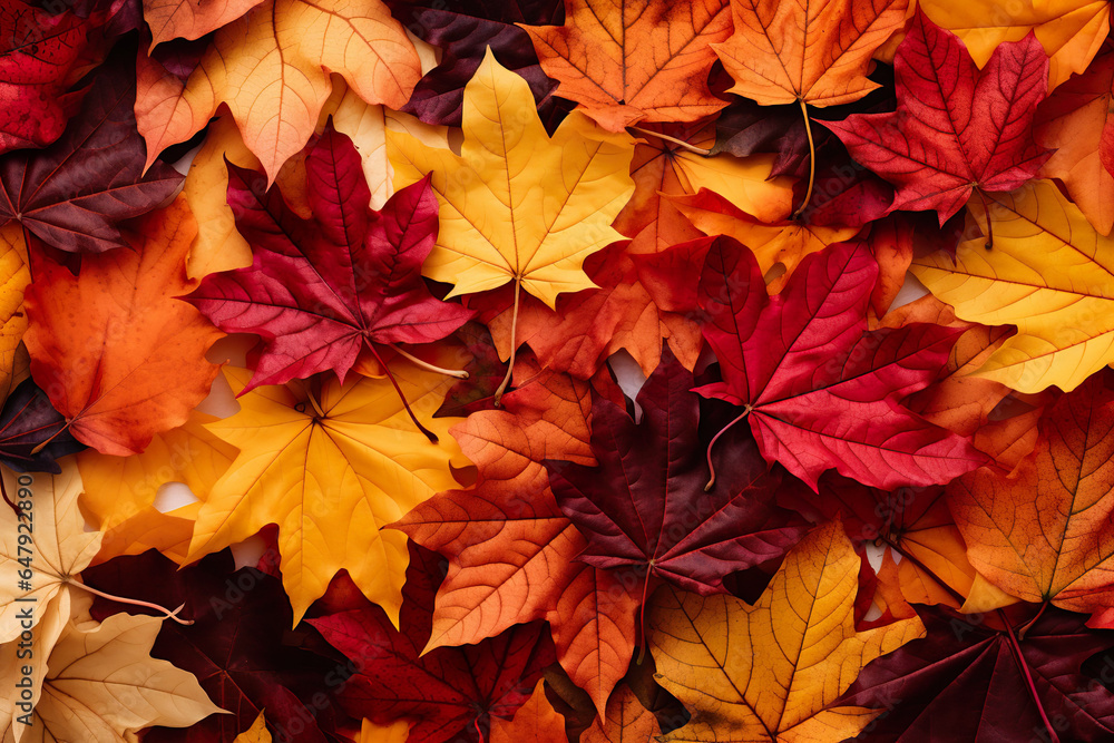 Pattern of colorful autumn leaves. Pattern of colorful autumn leaves.