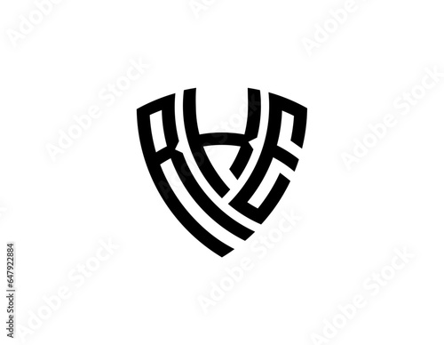 RKE creative letter shield logo design vector icon illustration photo