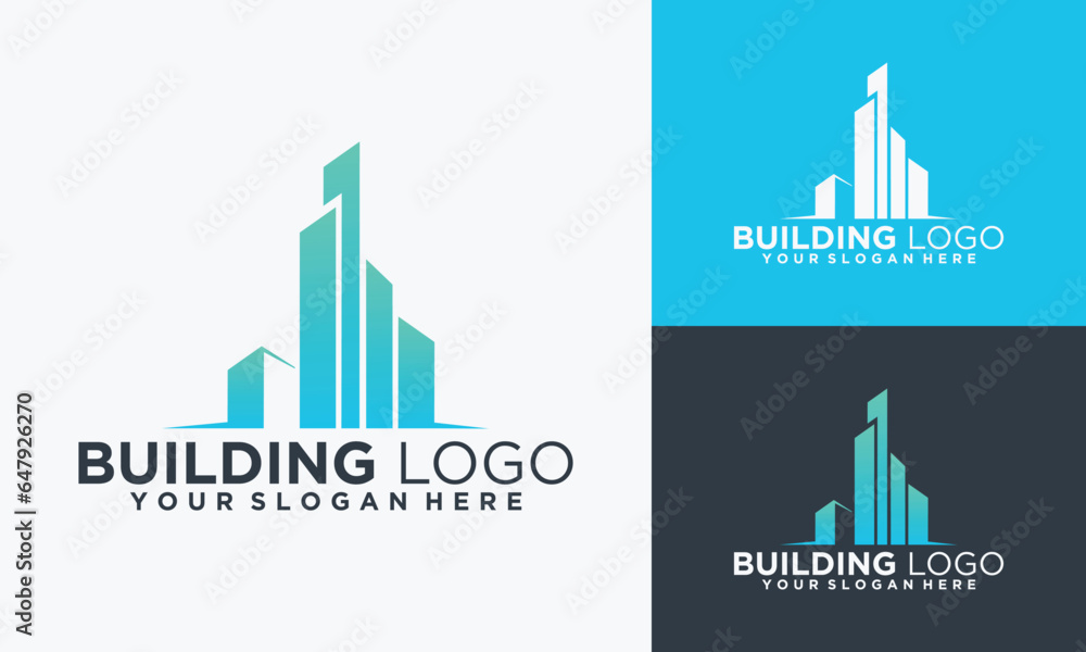 Fototapeta premium Real Estate, Building and Construction Logo Vector Design