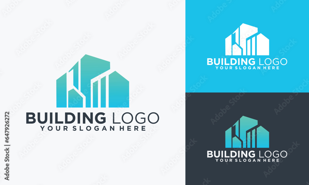 Real Estate, Building and Construction Logo Vector Design