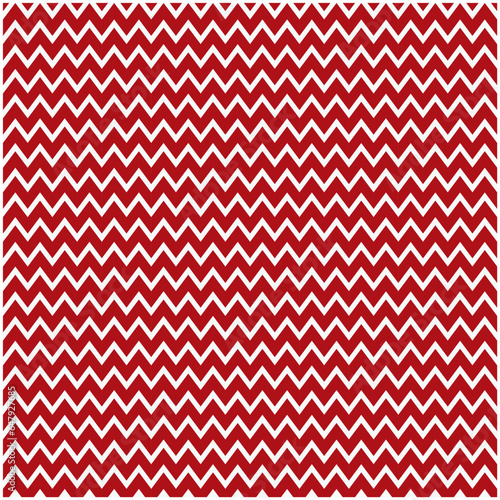 赤と白のシームレスなシェブロンストライプの背景パターン