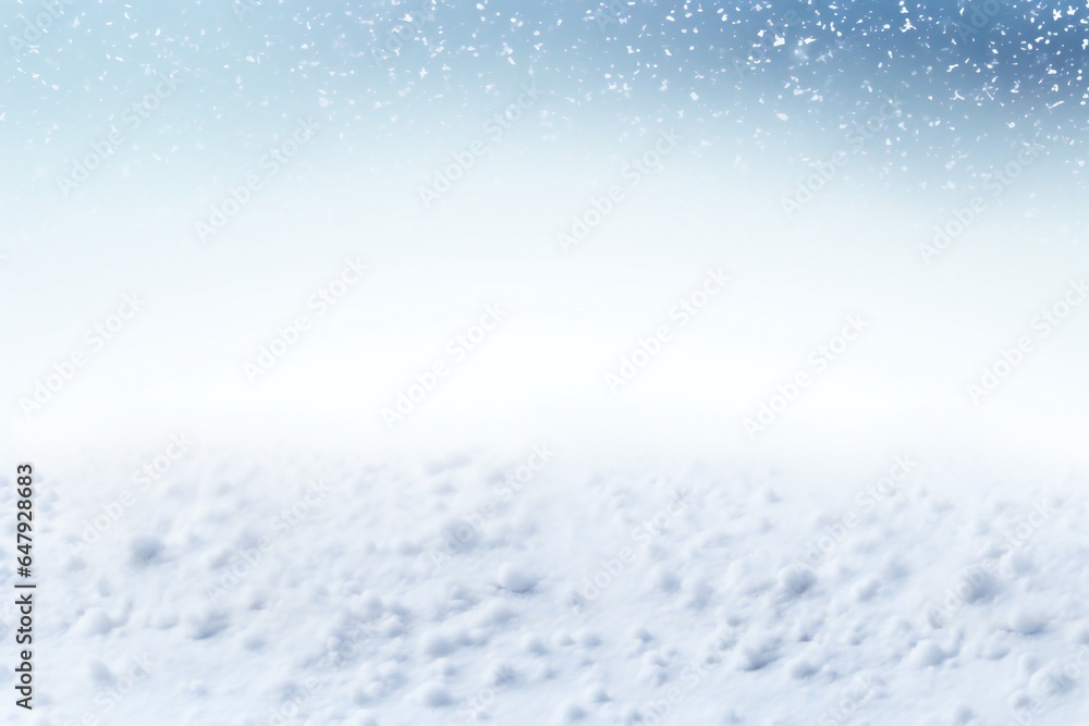 Naklejka premium Christmas empty winter nature snow border Generative AI