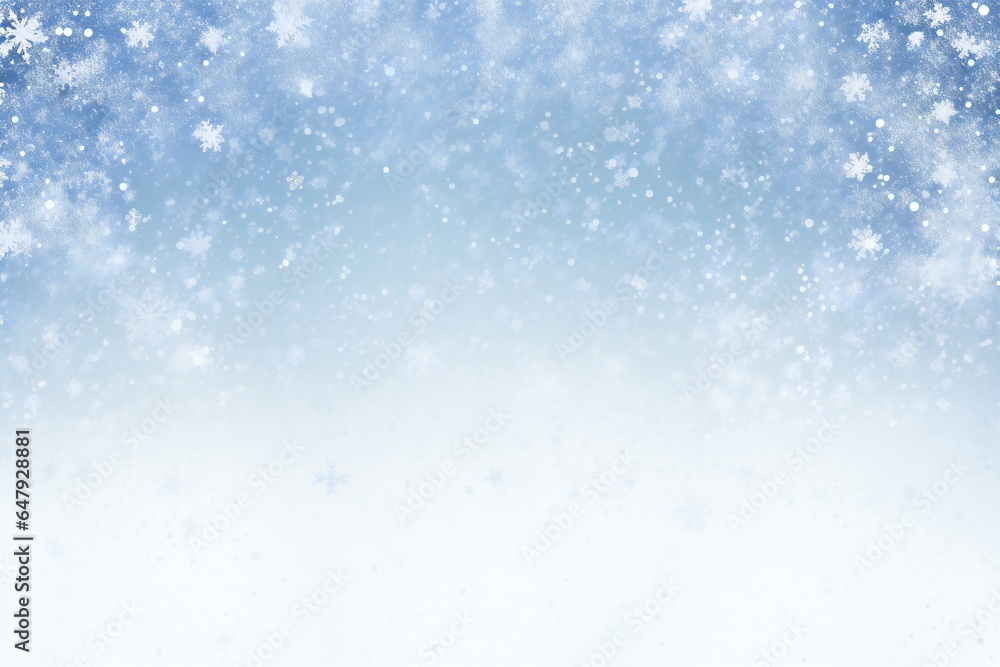 Christmas empty winter nature snow border Generative AI