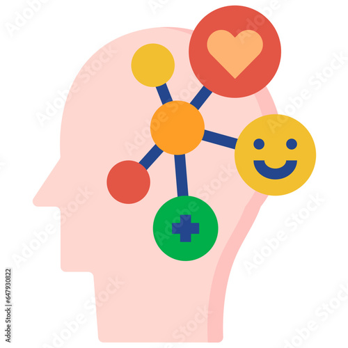 mindset flat style icon