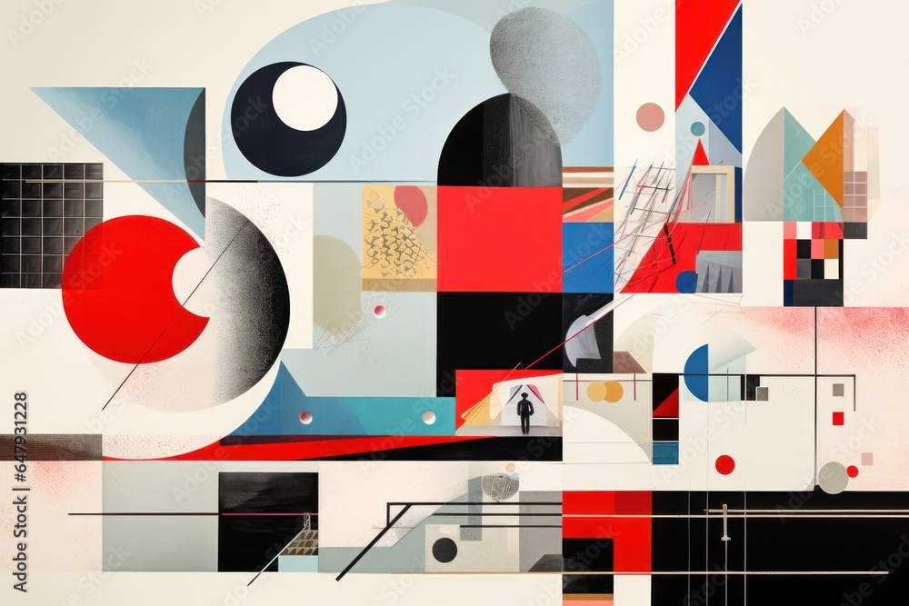 Modernist poster pattern. Creative abstract illustration, bold lines, retro geometry, expressive vector shapes, textured background. Modernist poster pattern. Creative abstract illustration, bold lines, retro geometry, expressive vector shapes, textured background.