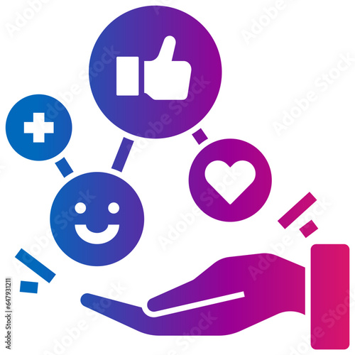 love gradient style icon