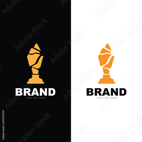 Trophy Logo Illustration Award Winner Template Vector Design