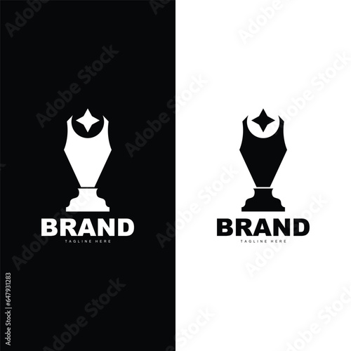Trophy Logo Illustration Award Winner Template Vector Design