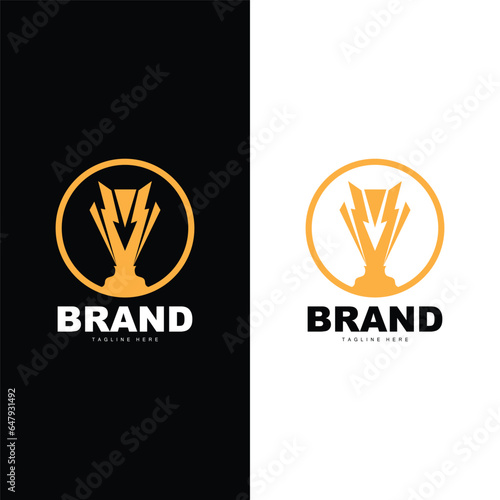 Trophy Logo Illustration Award Winner Template Vector Design
