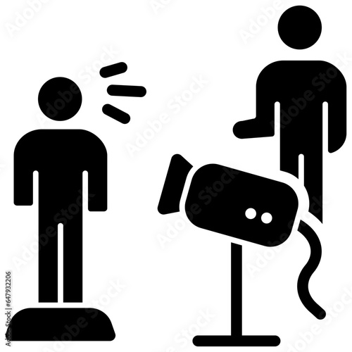 film director glyph style icon