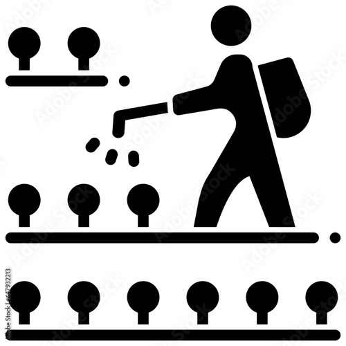 farmer glyph style icon