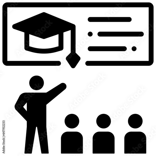 lecturer glyph style icon