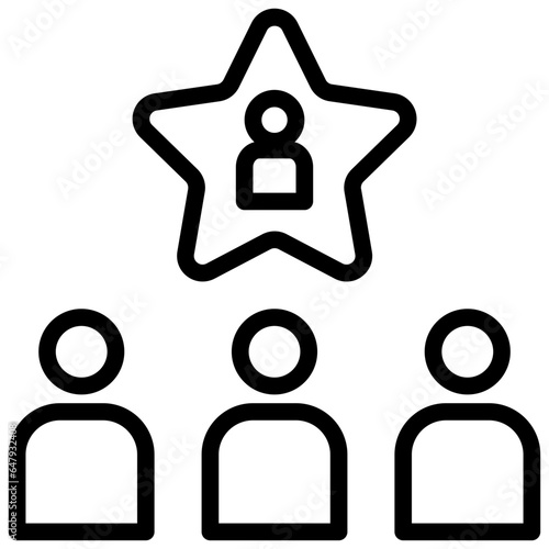 leadership outline style icon