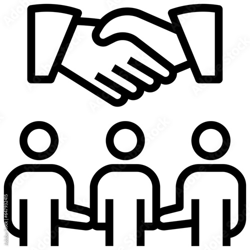 partner outline style icon