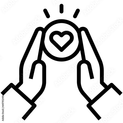 respect outline style icon