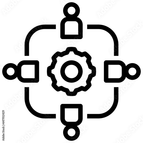 socialization outline style icon