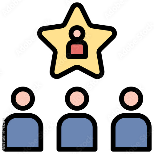 leadership filled outline style icon