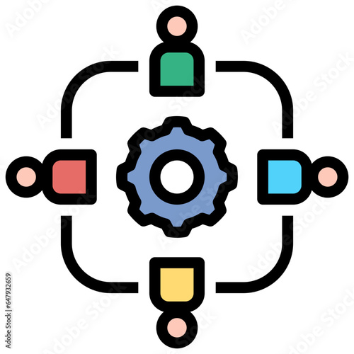socialization filled outline style icon