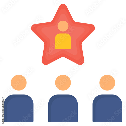 leadership flat style icon
