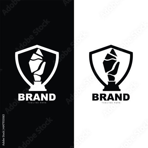 Trophy Logo Illustration Award Winner Template Vector Design