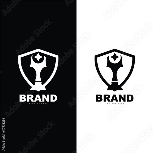 Trophy Logo Illustration Award Winner Template Vector Design