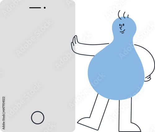 スマートフォンと男性